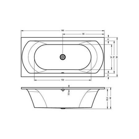 Ванна Riho Lima 190