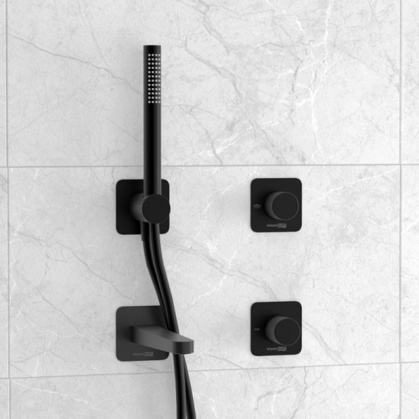 Встраиваемый комплект для ванны WasserKRAFT с лейкой и изливом A5251.299.301.302.242.217