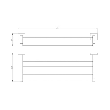 Полотенцедержатель с полкой WONZON & WOGHAND, Хром (WW-8981)