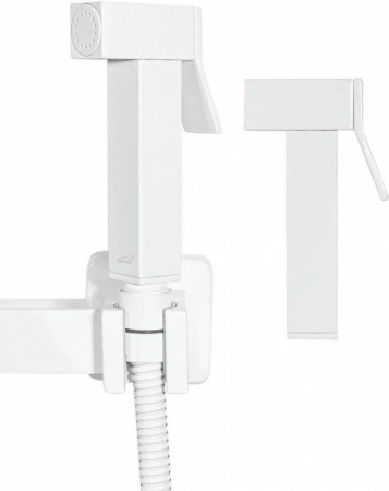 Смеситель с гигиеническим душем Hansberge H0077 Белый