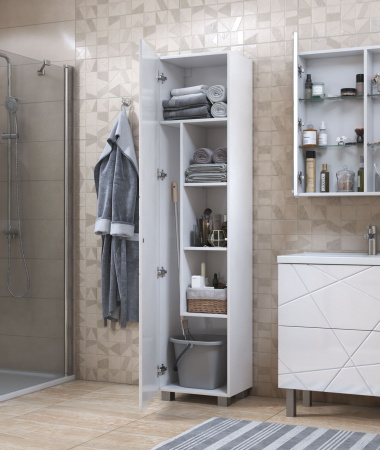 Пенал для ванной комнаты (45см) VIGO Geometry pn.GEO.45, белый