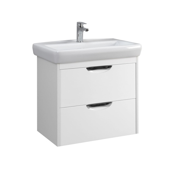 Тумба под умывальник Belux подвесная Нёман 65-02 Белый глянцевый