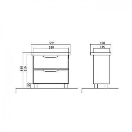 Тумба с умывальником Аква Родос Венеция 60 АР0001377