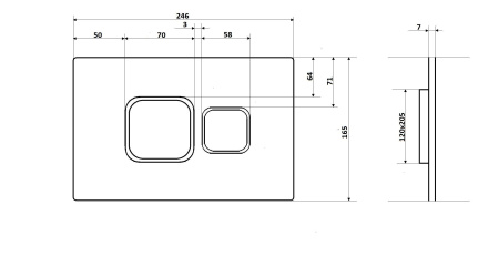 Кнопка CR01WH смыва для инсталляций Ceruttispa (белая, глнцевая)