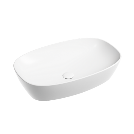 Умывальник чаша накладная овальная Ceramicanova Element 600*380*138мм, Белый матовый, CN6049MW
