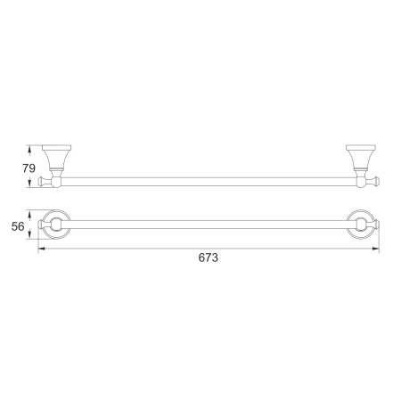 Полотенцедержатель Rose RG1917T, пепельный