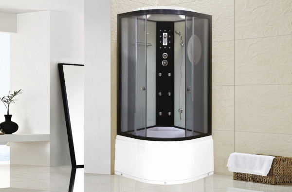 Душевая кабина Niagara Ultra NG-1908-01 (90х90х220) высокий поддон(48см),черный,стекло тонированное,4 места