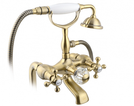 Смеситель напольный для ванны с душем Timo Nelson 1900/02Y-CR антик