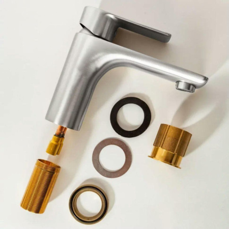 Cмеситель для раковины Hansberge H1099 Никель