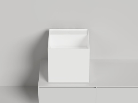 Раковина накладная Salini ARMONIA SQUARE TOP 03 без отверстия под смеситель, белый, 130523TM