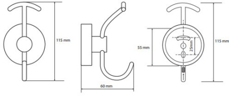 Крючок для одежды Bemeta OMEGA 104105252