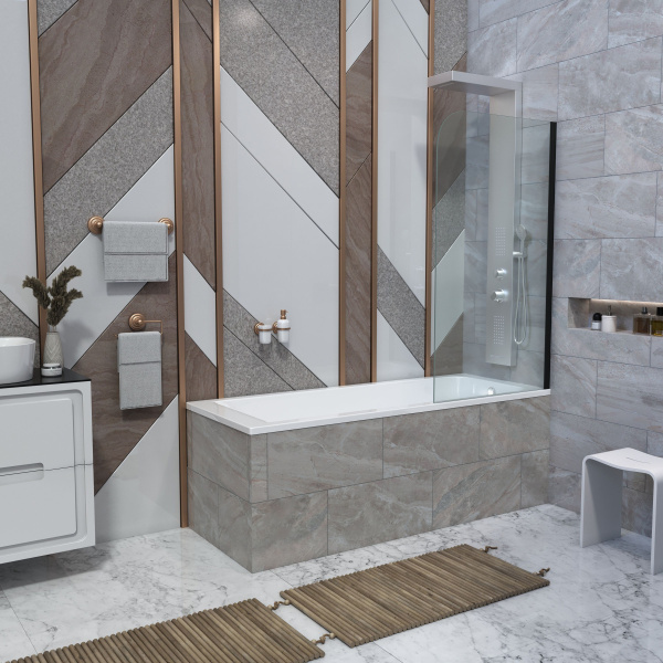 Ванна из литьевого мрамора Taliente Egoista EG2318070-1 180х70 пристенная прямоугольная