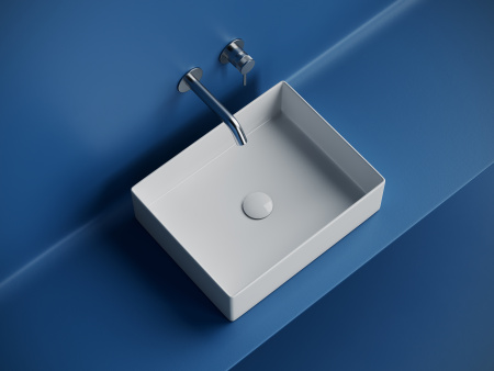 Раковина накладная прямоугольная Ceramicanova Element 361*471*130, белый, CN6069