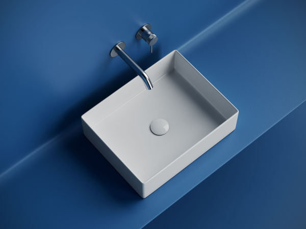 Раковина накладная прямоугольная Ceramicanova Element 361*471*130, белый, CN6069