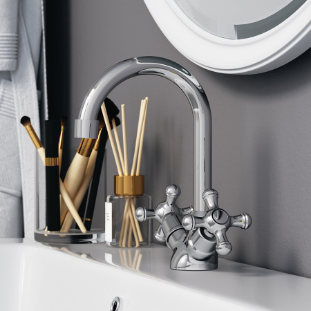 Смеситель для умывальника RedBlu by Damixa 230210000 Retro