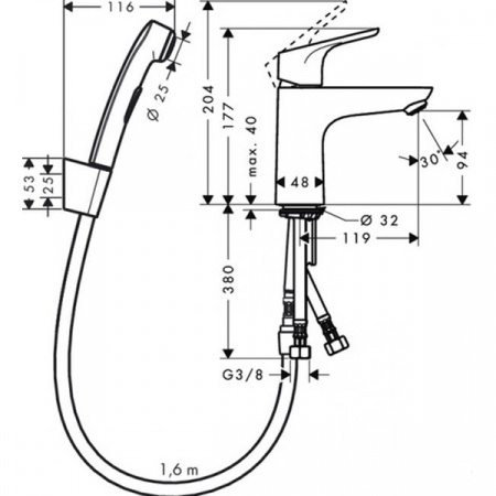 Набор для биде Hansgrohe Focus 31927000