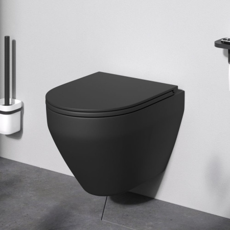 C701700MBSC Spirit V2.0 подвесной унитаз FlashClean с сиденьем микролифт, черн мат