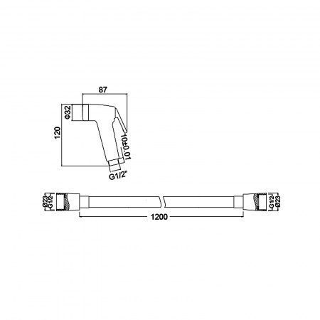 Гигиенический душ Timo SG-3052 chrome