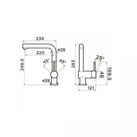 Смеситель для мойки Omoikiri Tanigawa-BN 4994242