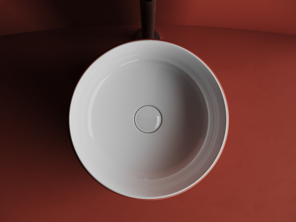 Раковина накладная круглая Ceramicanova Element 356*356*135, белый, CN6073