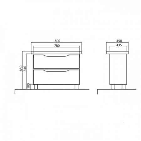 Тумба с умывальником Аква Родос Венеция 80 АР0001379