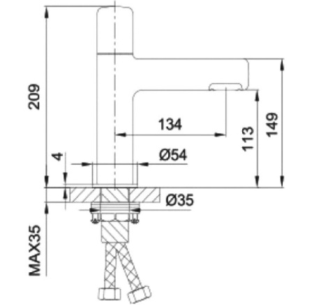 Смеситель для раковины Gappo G1052-86 черный матовый