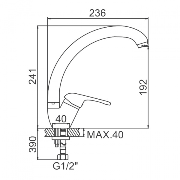 Смеситель для мойки Ledeme H39-B L4139-B