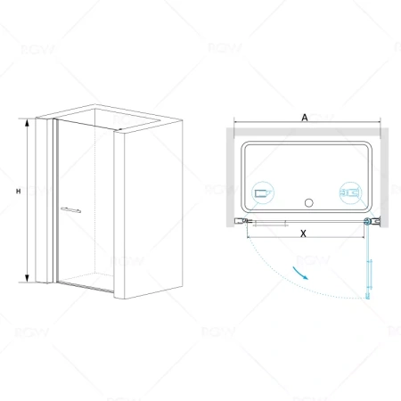 Душевая дверь RGW Passage PA-03 (90 см) хром 04080309-11