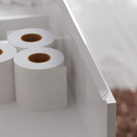 Тумба под умывальник Belux подвесная Фаворит 100-02, белый глянцевый