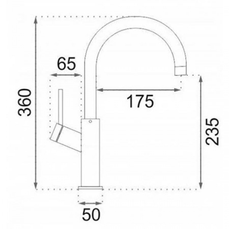 Смеситель для умывальника Rea Corso Black Matt высокий B9402