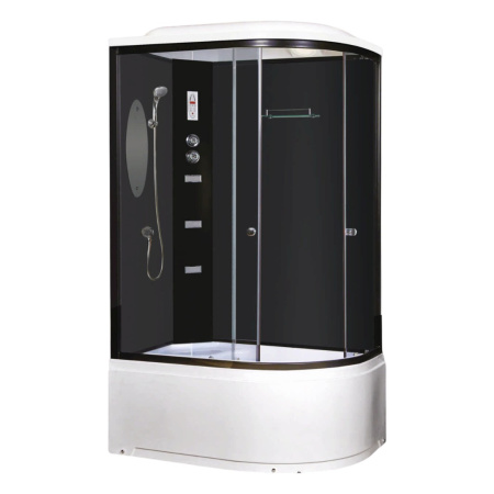 Душевая кабина Niagara Ultra NG-214-01LN (120х80х220) высокий поддон(48см),черный,стекло тонированное
