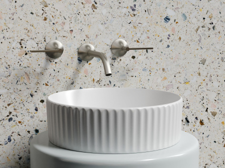 Умывальник чаша накладная круглая Ceramicanova Element 360*360*115мм, белый матовый, CN6057MW