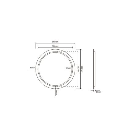 Зеркало Roxen Brimen 510195-60 60x60 с LED подсветкой