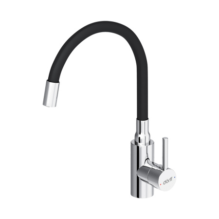 D3007622 Logic Кухонный смеситель Dorff с гибким изливом, черный