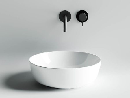 Умывальник чаша накладная круглая  Ceramicanova Element 415*415*135мм, Белый, CN6013