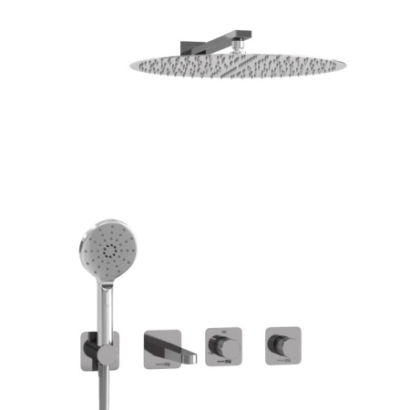 A4651.294.295.090.117.271.087.127 Встраиваемый комплект для ванны WasserKRAFT с верхней душевой насадкой, лейкой