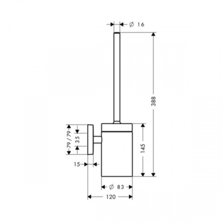 Ершик Hansgrohe PuraVida 41505000 хром