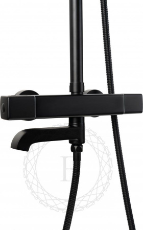 Душевая система FILARETE FL2050 с термостатом (Черный матовый)