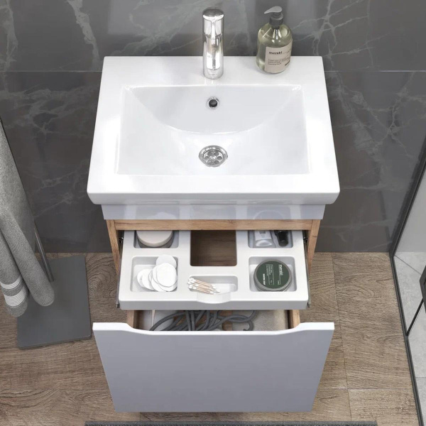 Тумба под раковину подвесная VIGO Grani 028 дуб золотой, 50 см