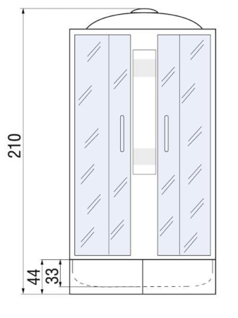 Душевая кабина River NARA 120/90/44 MT R 1200х900х2100мм