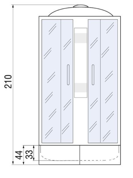 Душевая кабина River NARA 120/90/44 MT R 1200х900х2100мм