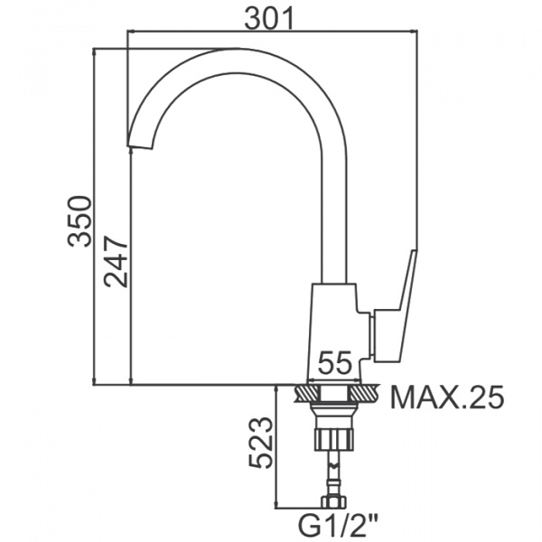 Смеситель для мойки Ledeme H59 L4059-2