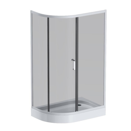 W83G-302U120CG64 Like Solo Slide 120 Душевое ограждение AM.PM Like 120x80, стекло тонированное, профиль матовый серый