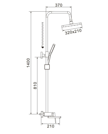 Душевая система Shevanik S6826C, белый