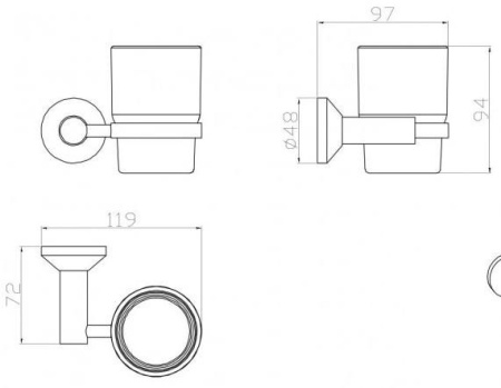 Стакан для зубных щеток CeramaLux Fleur 78302