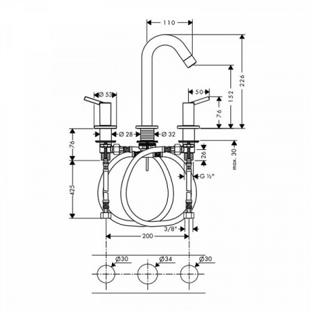 Смеситель для умывальника Hansgrohe Talis 32310000