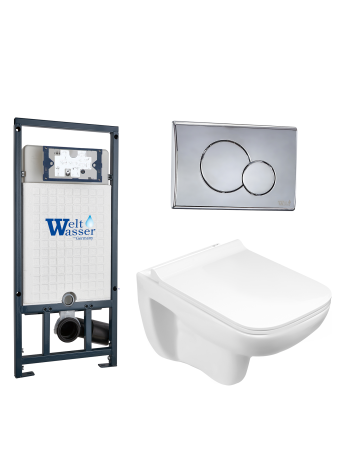 Комплект инсталляции с унитазом Weltwasser MARBERG 507 + KEHLBACH 004 GL-WT + MAR 507 RD-CR