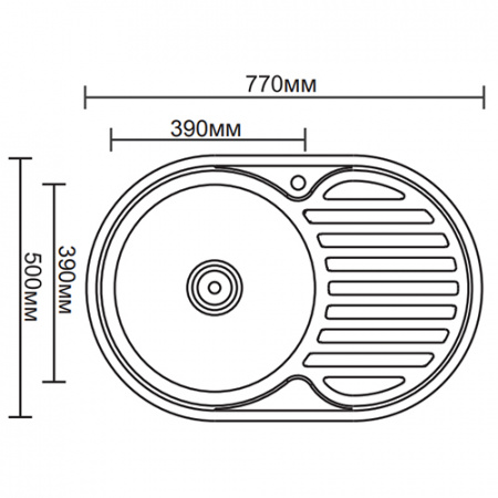 Кухонная мойка Ledeme L87750-R 50x77 глянцевая