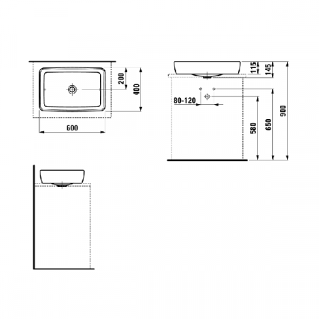 Раковина накладная Laufen 8169520001121