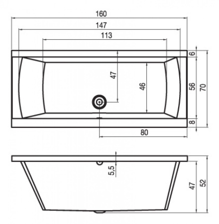 ВАННА RIHO JULIA 160*70